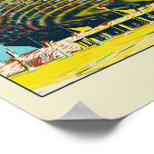 Poster Illustration de l'architecture du Stade Lusail Qat (Coin)