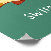 Poster Illustration de l'art de la truite en amont (Coin)