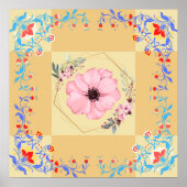 Poster Illustration de l'art graphique, des fleurs de pri (Devant)