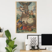 Poster Illustration de l'Atlas vintage (Bureau à domicile)