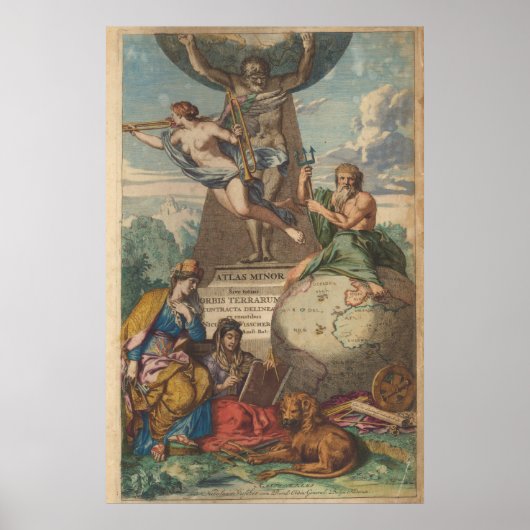 Poster Illustration de l'Atlas vintage (Devant)