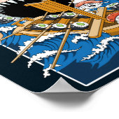 Poster Illustration de l'attaque de requins sushis (Coin)