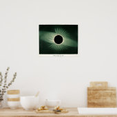 Poster Illustration de l'éclipse solaire vintage (Cuisine)