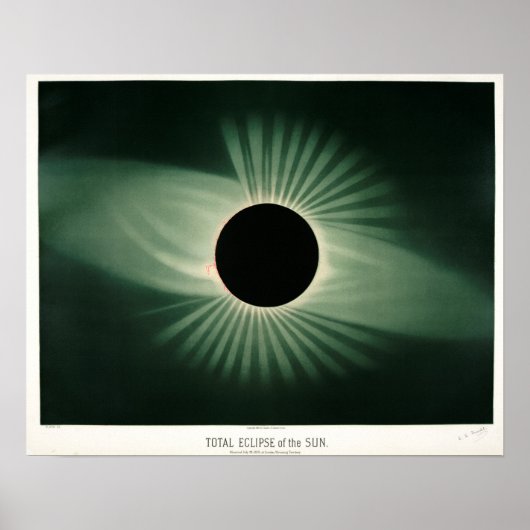 Poster Illustration de l'éclipse solaire vintage (Devant)
