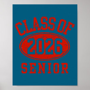 Poster Illustration de l'école arrière senior de la promo