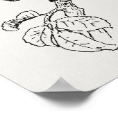 Poster Illustration de l'écureuil Vintage mou (Coin)