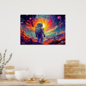 Poster Illustration de l'espace et au-delà (Cuisine)