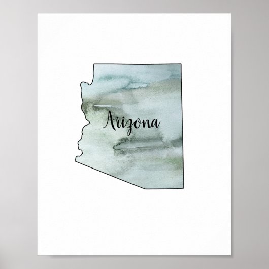 Poster Illustration de l'état de l'Arizona (Devant)