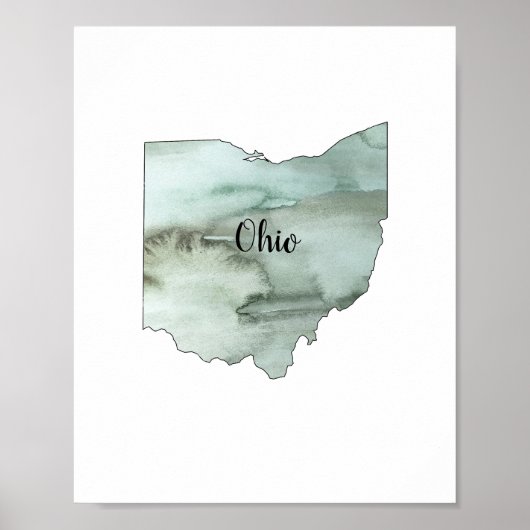 Poster Illustration de l'État de l'Ohio (Devant)