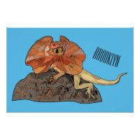 Illustration de lézard à col frisé