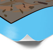 Poster Illustration de lézard à col frisé (Coin)