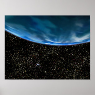 Poster Illustration de l'horizon terrestre