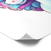 Poster Illustration de licorne de dessin (Coin)