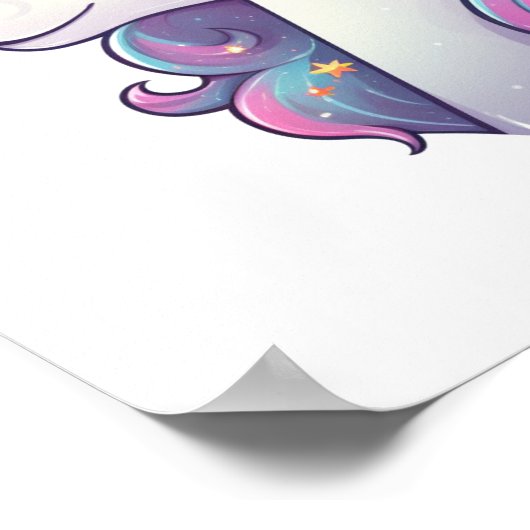 Poster Illustration de licorne de dessin (Coin)