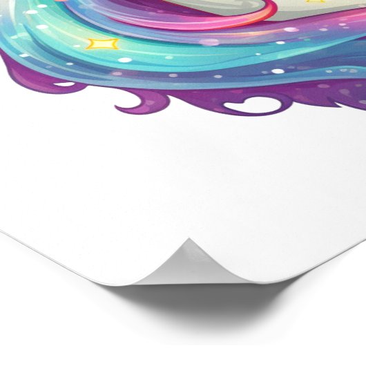 Poster Illustration de licorne de dessin (Coin)