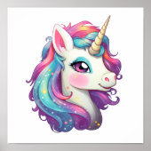 Poster Illustration de licorne de dessin (Devant)