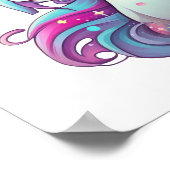 Poster Illustration de licorne de dessin animé (Coin)