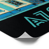 Poster Illustration de l'île de Terceira Azores Portugal (Coin)