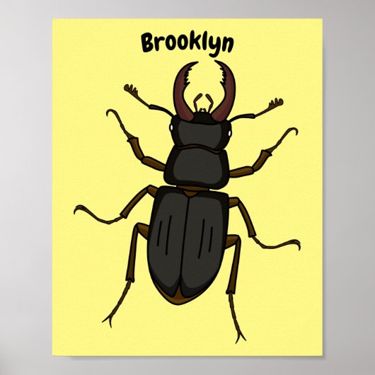 Poster Illustration de l'insecte du dendroctone du pin (Devant)