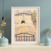 Poster Illustration de lit douillet pour chat noir