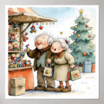 Illustration de livre de Noël des grands-parents c
