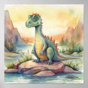 Poster Illustration de livre d'histoires à l'aquarelle de