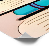 Poster Illustration de livres et de fleurs Art numérique (Coin)