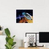Poster Illustration de l'orbite lunaire du sous-satellite (Bureau à domicile)