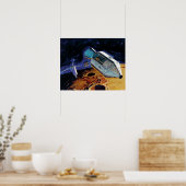 Poster Illustration de l'orbite lunaire du sous-satellite (Cuisine)