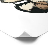 Poster Illustration de loup de dessin (Coin)