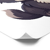 Poster Illustration de loup de dessin (Coin)