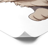 Poster Illustration de loup de dessin (Coin)