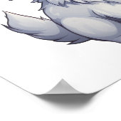 Poster Illustration de loup de dessin (Coin)