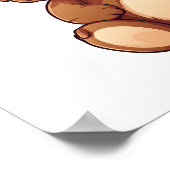 Poster Illustration de l'ours de dessin (Coin)