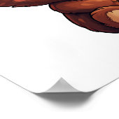 Poster Illustration de l'ours de dessin (Coin)
