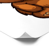 Poster Illustration de l'ours de dessin (Coin)