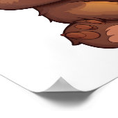 Poster Illustration de l'ours de dessin (Coin)