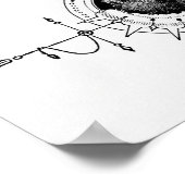 Poster Illustration de l'ours vintage (Coin)