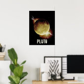 Poster Illustration de l'univers 3d de la planète jaune P (Bureau à domicile)