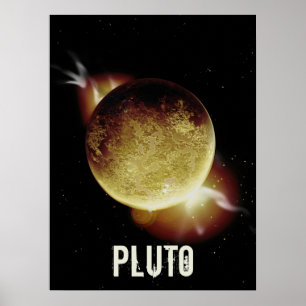 Poster Illustration de l'univers 3d de la planète jaune P