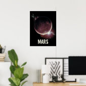Poster Illustration de l'univers 3d de la planète rouge M (Bureau à domicile)