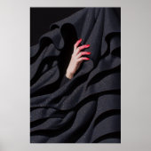 Poster Illustration de main de hijab étoilé caché (Devant)