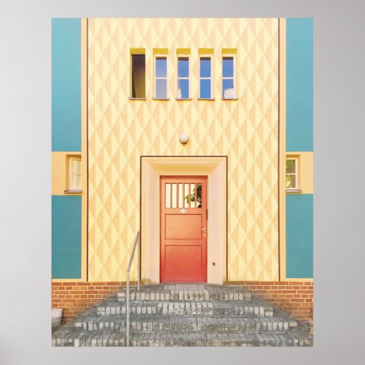 Poster Illustration de maison jaune (Devant)