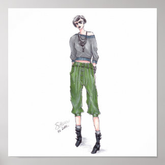 Poster Illustration de mode
