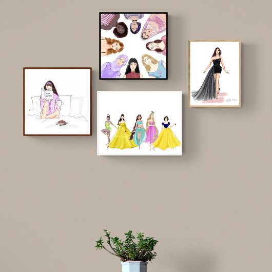 Poster illustration de mode, croquis,