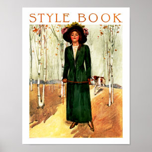 Poster Illustration de mode du livre de style