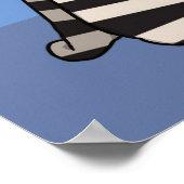 Poster Illustration de mode féminine en noir et blanc (Coin)