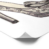 Poster Illustration de mode originale de la chaussure Val (Coin)