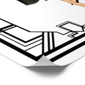 Poster Illustration de mode rétro du soir les années 50 v (Coin)