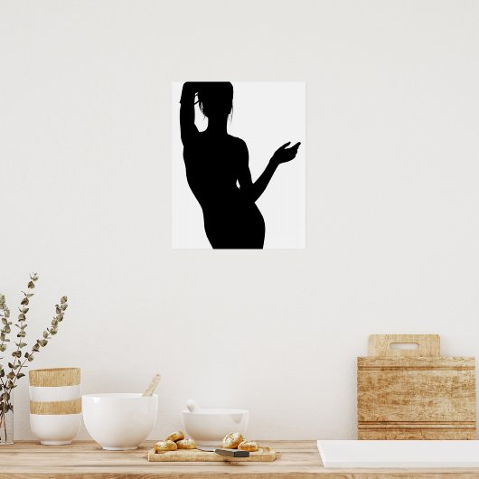 Poster Illustration de mode silhouette (Cuisine)